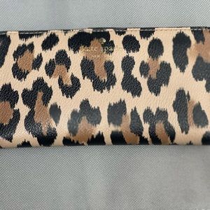 Kate Spade Snap Leopard Print Wallet